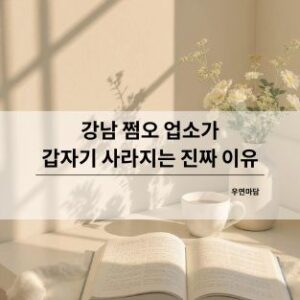 강남 쩜오 업소가 갑자기 사라지는 진짜 이유