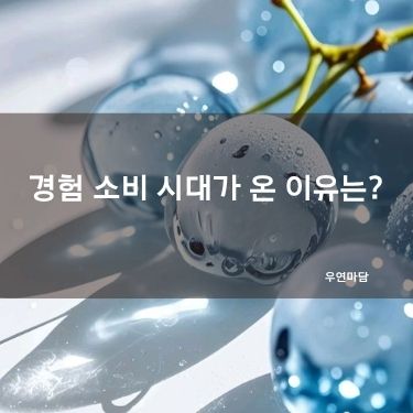 경험 소비 시대가 온 이유는?
